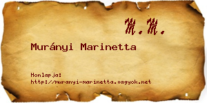 Murányi Marinetta névjegykártya